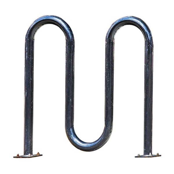 5 Space - 3 Loop Bike Rack - Galvanized Steel - Surface Mount