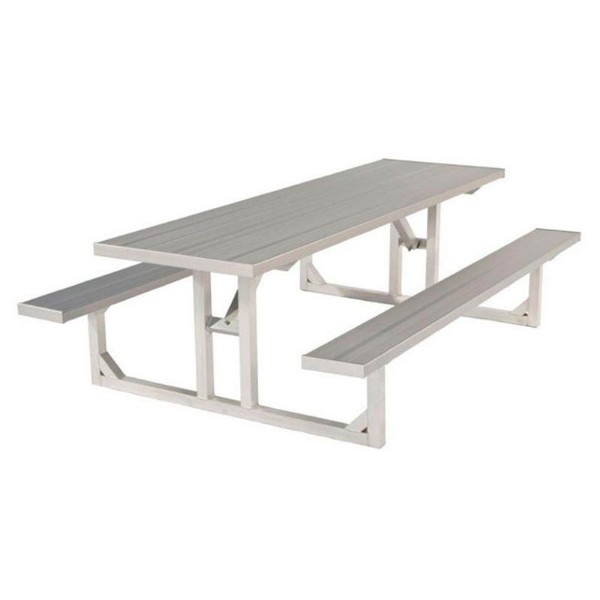 6 Foot Rectangular All Aluminum Picnic Table - Quick Ship - Portable
