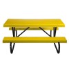 6 Ft Rectangular Fiberglass Picnic Table - 1 5/8" Bolted Frame - Portable