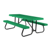 6 Ft Rectangular Fiberglass Picnic Table - 1 5/8" Welded Frame - Portable