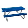 6 Ft Rectangular Fiberglass Picnic Table - 2 3/8" Bolted Frame - Portable