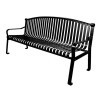6 Ft. Powder Coated Metal Bench With Arched Back