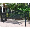 6 Ft. Powder Coated Metal Bench With Arched Back