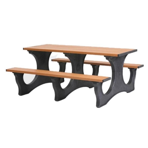 6 Ft. Rectangular Recycled Plastic Picnic Table - Portable