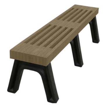 6 Ft. Recycled Plastic Bench Without Back - Elite Style - Portable 