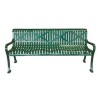 6 ft. Rolled Formed Diamond Contour Bench - Plastic Coated Cast Iron