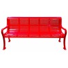 6 ft. Rolled Formed Diamond Contour Bench - Plastic Coated Perforated Cast Iron