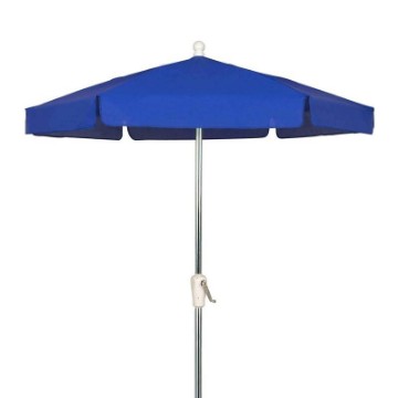7 1/2 Ft. Hexagon Market Umbrella - Texilene Vinyl Coated Fabric - Two Piece Pole
