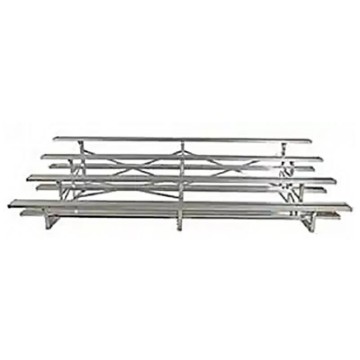 7 Ft. Low Rise 4 Row Bleachers - All Aluminum