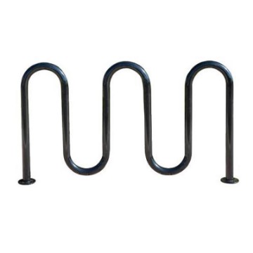  7 Space - 5 Loop Bike Rack - 3/8 In. Galvanized Steel - In Ground Mount
