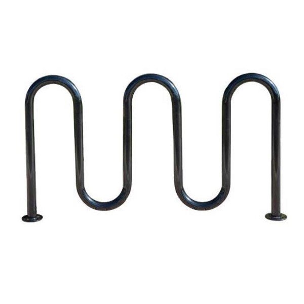 7 Space - 5 Loop Bike Rack - Galvanized Steel - Surface Mount