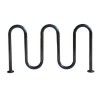 7 Space Single Wave Bike Rack Black Powder Coated - In-Ground Or Surface Mount