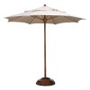 8 Ft. Octagonal Market Umbrella - Augusta Style - Simulated Wood Pole - Marine Grade Fabric