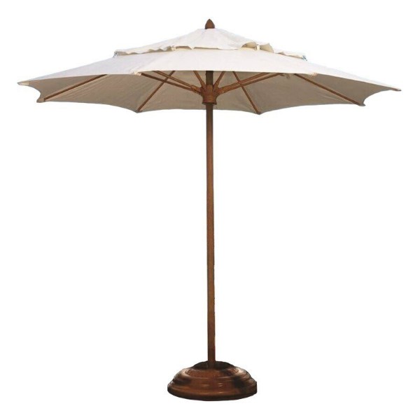 8 Ft. Octagonal Market Umbrella - Augusta Style - Simulated Wood Pole - Marine Grade Fabric