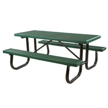 8 Ft. Rectangular Plastisol Picnic Table - Portable 333 Lbs