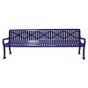 8 ft. Rolled Formed Diamond Contour Bench - Plastic Coated Cast Iron