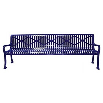 8 ft. Rolled Formed Diamond Contour Bench - Plastic Coated Cast Iron