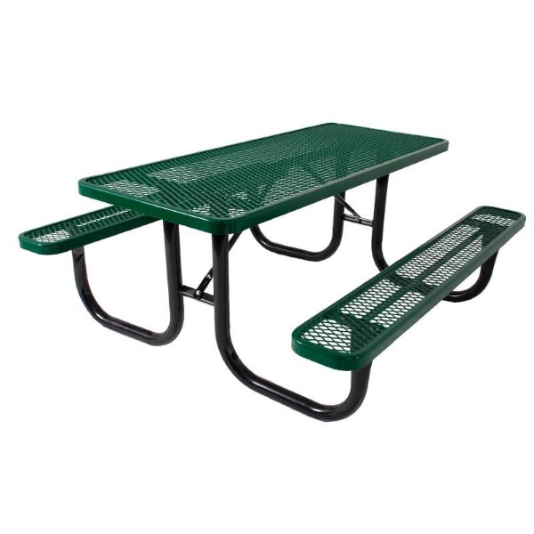 8 ft. Thermoplastic Steel Picnic Table - Perforated Style