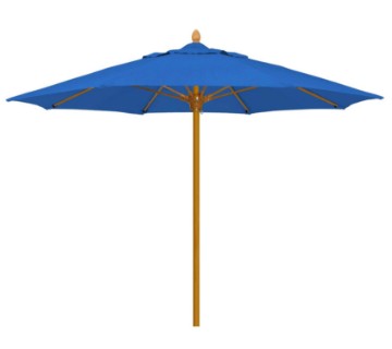 9 Ft. Octagonal Market Umbrella -Bridgewater Style - FiberTeak Pole - Marine Grade Fabric