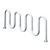  9 Space Single Wave Bike Rack - Galvanized - In-Ground Or Surface Mount 