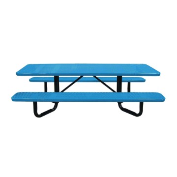 ADA Compliant 8 Ft. Perforated Y-Base Picnic Table - Portable Or Surface Mt 