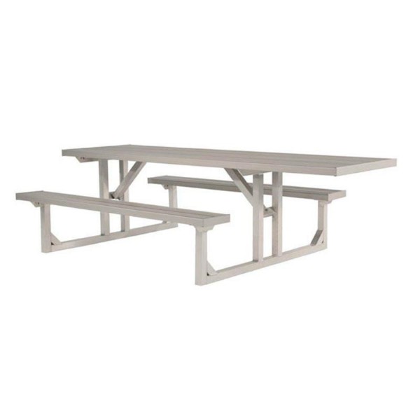 All Aluminum 8 Ft. Rectangular Picnic Table - Quick Ship - Portable 