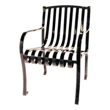 Arched Back Chair - Plastic Coated Steel and Cast Iron
