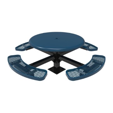 Thermoplastic ELITE Serie Solid Top Picnic Table with Expanded Metal Seats