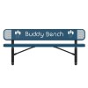 ELITE Series 4 Foot Rectangular Thermoplastic Buddy Bench With Back