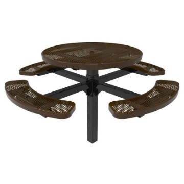 Elite Series Round Picnic Tables Pedestal Inground Mount