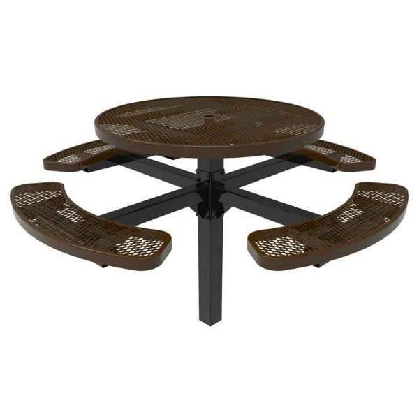 Elite Series Round Picnic Tables Pedestal Inground Mount