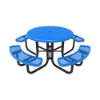 Thermoplastic ELITE Series Solid Top Picnic Table with Expanded Metal Seats