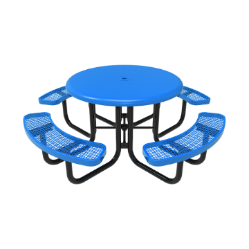 Thermoplastic ELITE Series Solid Top Picnic Table with Expanded Metal Seats
