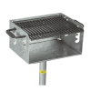 Park Grill - 300 Sq. Inch Cooking Surface - Galvanized Steel - Inground Mount