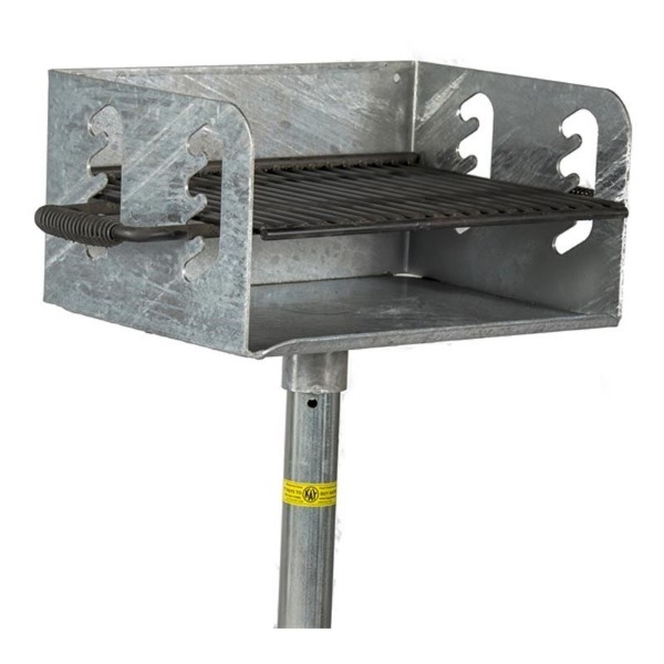 Park Grill - 300 Sq. Inch Cooking Surface - Galvanized Steel - Inground Mount
