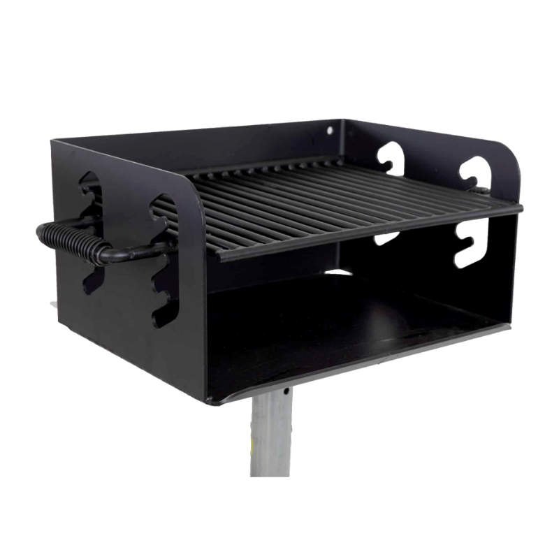 Park Grill 300 Square Inch Welded Steel Pedestal - Park Tables - Park ...