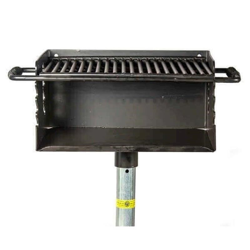 Park Grill 300 Square Inch Welded Steel Pedestal - Park Tables - Park ...