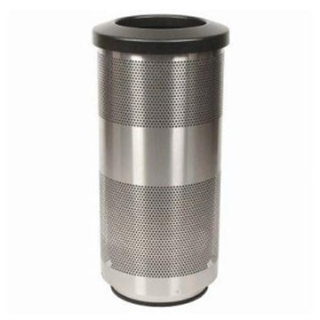 Round 10 Gallon Trash Can Stainless Steel With Flat Top - Portable