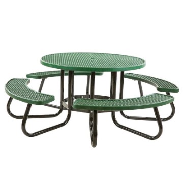  Round Plastisol Picnic Table - Portable 354 Lbs.