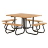 Square Picnic Table - Recycled Plastic - Portable