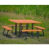Square Picnic Table - Recycled Plastic - Portable