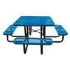 Square Thermoplastic Picnic Table - Expanded Metal