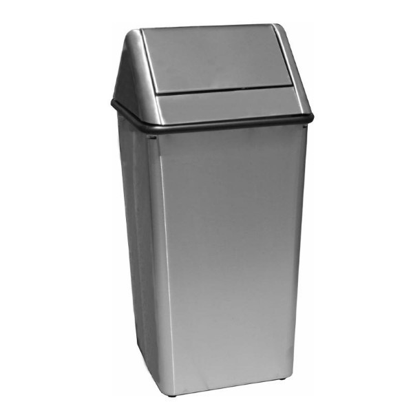 Stainless Steel Trash Can 36 Gallon With Swing Top - Quick Ship