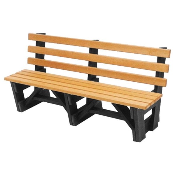 Recycled Plastic Bench with Back 6 Foot Park Tables