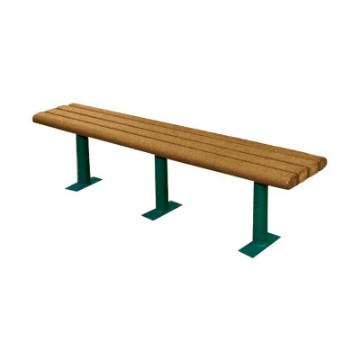 6 Ft. Recycled Plastic Bench Without Back - Steel Frame - Inground Or Surface Mount