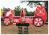  Double Seater Fire Truck Coil Spring Rider 