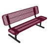 ELITE Series 6 Foot Player's Bench with Back, Expanded Metal, Portable