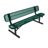 ELITE Series 4 Foot Rectangular Thermoplastic Metal Bench with Back - Quick Ship