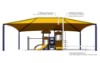 Square Hip End Shade Structure