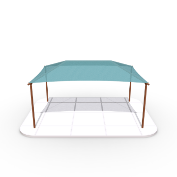Rectangular Hip End Playground Shade Structure